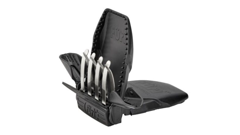 An angled view of a compact knife sharpener An angled view of a compact knife sharpener