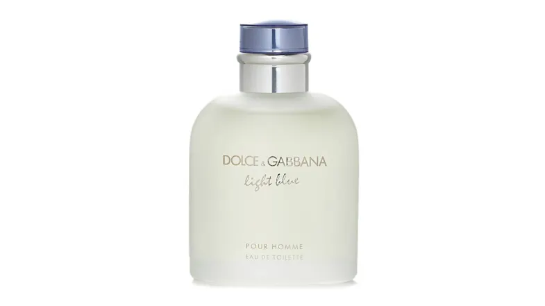 Dolce & Gabbana Light Blue Pour Homme Eau De Toilette in a frosted glass bottle with rounded edges Dolce & Gabbana Light Blue Pour Homme Eau De Toilette in a frosted glass bottle with rounded edges