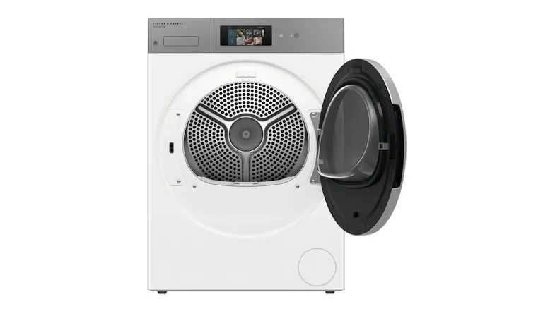 A front view of the dryer with its door opened A front view of the dryer with its door opened