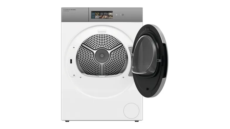 A front view of the dryer with its door opened A front view of the dryer with its door opened