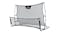 An angled side view of the PROTRAIN soccer rebounder An angled side view of the PROTRAIN soccer rebounder