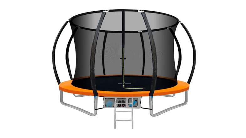 A front view of the TSB Living Arc Trampoline A front view of the TSB Living Arc Trampoline