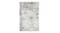 Full‑length vertical view highlighting the rug’s all‑over abstract texture in ecru and pale grey Full‑length vertical view highlighting the rug’s all‑over abstract texture in ecru and pale grey