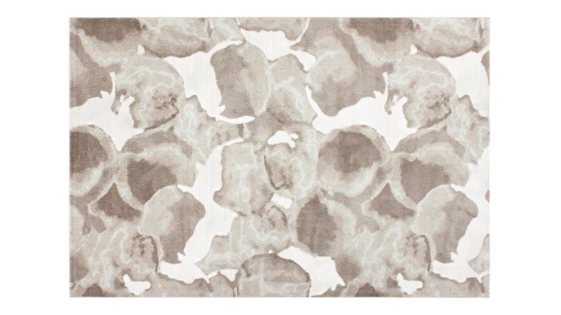 Amberly Rug 160 x 230cm in Taupe featuring an abstract watercolour pattern Amberly Rug 160 x 230cm in Taupe featuring an abstract watercolour pattern