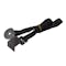 Close-up of the black AVF TV safety strap kit with adjustable buckles and mounting hardware Close-up of the black AVF TV safety strap kit with adjustable buckles and mounting hardware