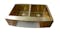 Gold stainless steel double basin kitchen sink with drain Gold stainless steel double basin kitchen sink with drain