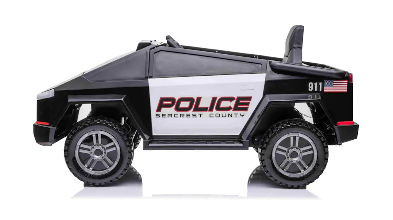 A side view of the cyber police toy car A side view of the cyber police toy car