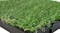 Bottom view of an artificial grass tile showing drainage holes for quick drying and easy cleaning Bottom view of an artificial grass tile showing drainage holes for quick drying and easy cleaning