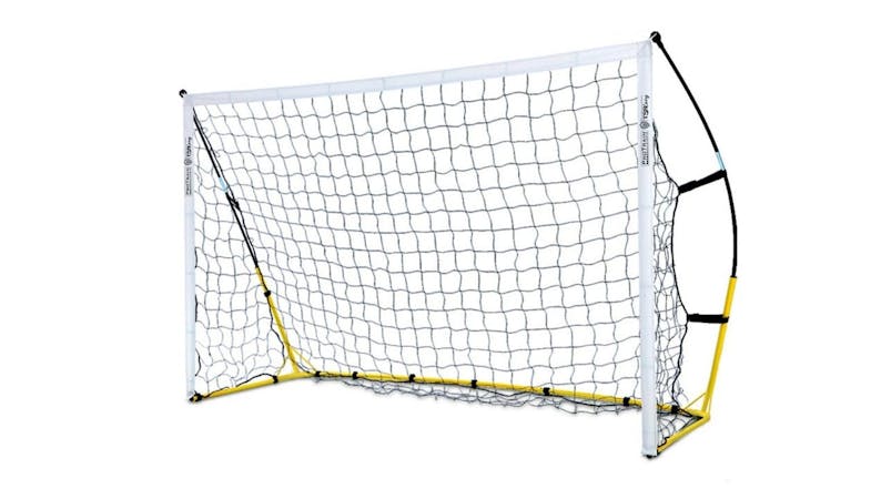 A left-angled view of the PROTRAIN Soccer Goal Net A left-angled view of the PROTRAIN Soccer Goal Net