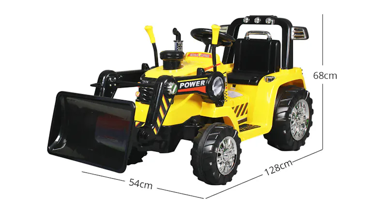 The toy bulldozer car's dimensions The toy bulldozer car's dimensions
