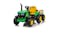 A green and yellow TSB Ride On Car ride-on toy tractor with a trailer A green and yellow TSB Ride On Car ride-on toy tractor with a trailer