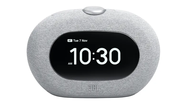 Front view of JBL Horizon 3 speaker showing 10:30 AM and Bluetooth connectivity icon Front view of JBL Horizon 3 speaker showing 10:30 AM and Bluetooth connectivity icon