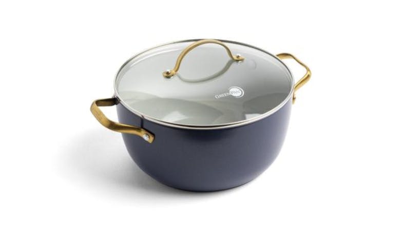 A full view of the GreenPan Padova PFAS-Free Casserole Pot 24cm A full view of the GreenPan Padova PFAS-Free Casserole Pot 24cm