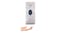 A stainless-steel wall-mounted touchless soap dispenser releasing a drop of soap into an open hand A stainless-steel wall-mounted touchless soap dispenser releasing a drop of soap into an open hand