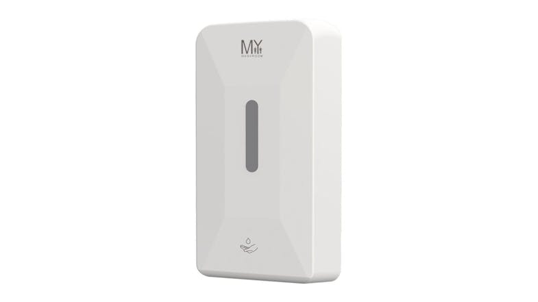 A front view of a MyWashroom Wall Mounted Touchless Soap Dispenser A front view of a MyWashroom Wall Mounted Touchless Soap Dispenser