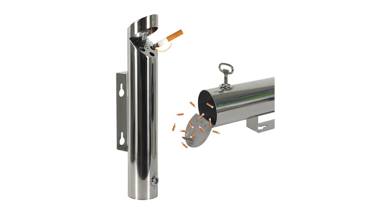 MyWashroom Outdoor Wall Mounted Ashtray with a removable chamber for emptying cigarette butts MyWashroom Outdoor Wall Mounted Ashtray with a removable chamber for emptying cigarette butts