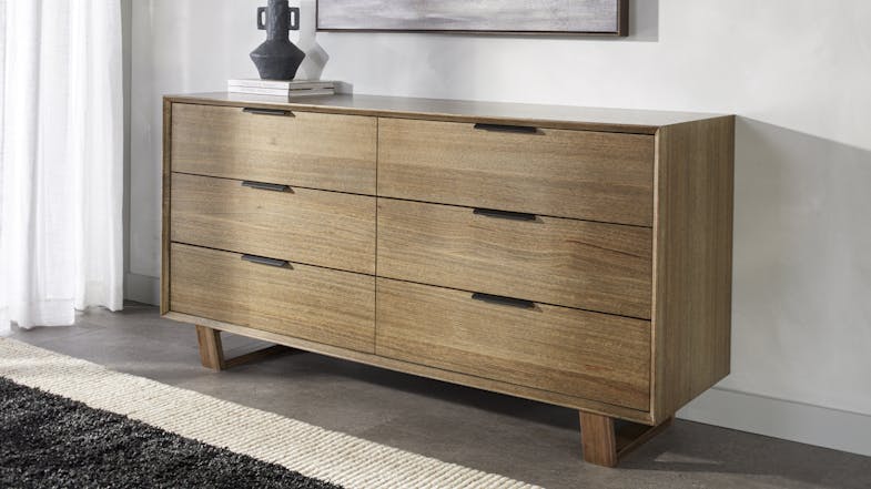 A view of the Whitehaven 6 Drawer Lowboy A view of the Whitehaven 6 Drawer Lowboy