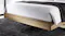 A close up view of the bed frame's footboard A close up view of the bed frame's footboard