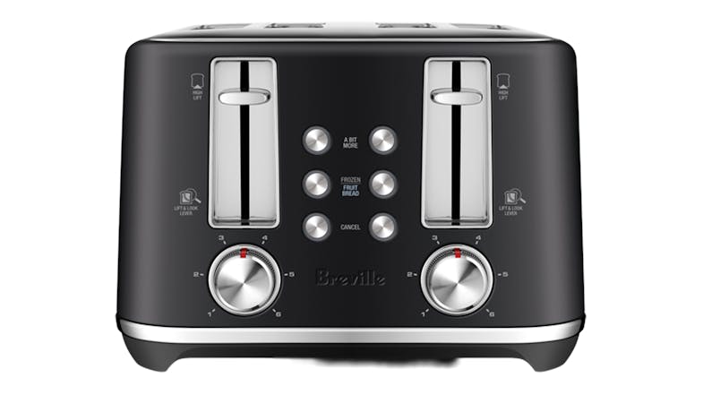 Breville the TempPro 4 Slice Toaster in a sleek matte black finish Breville the TempPro 4 Slice Toaster in a sleek matte black finish
