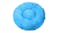 Top‑down view of a blue Hod Snuggly Pooch Dog Bed with a round, bagel‑style shape Top‑down view of a blue Hod Snuggly Pooch Dog Bed with a round, bagel‑style shape