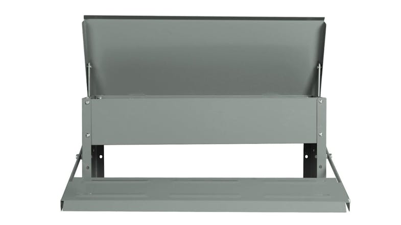 A front view of the PaWz Automatic Chicken Feeder with Timer A front view of the PaWz Automatic Chicken Feeder with Timer