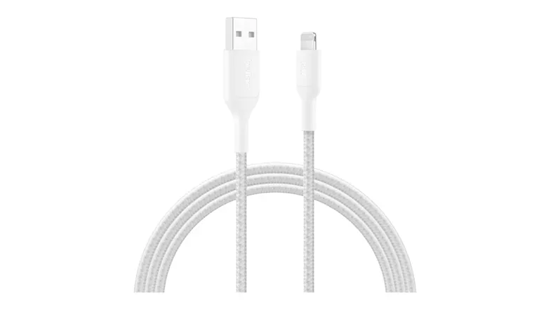 A view of both USB-A and Lighting ends of the cable A view of both USB-A and Lighting ends of the cable