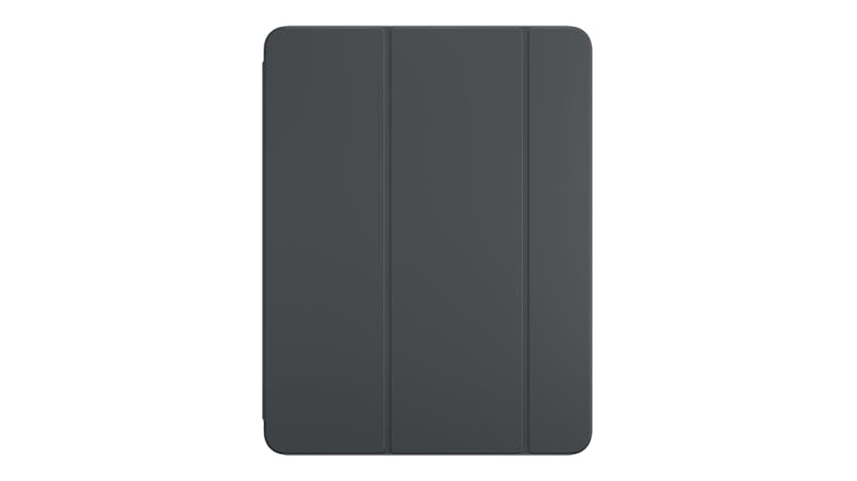 Front view of the black Apple Smart Folio for iPad Pro 13-inch in a closed, flat position Front view of the black Apple Smart Folio for iPad Pro 13-inch in a closed, flat position