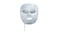 Front view of a smooth LED facial mask in a sleek blue frost colour Front view of a smooth LED facial mask in a sleek blue frost colour