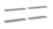 Four pieces NNEVL Ledge Wall Shelves in 90 x 23.5 x 3.8cm Four pieces NNEVL Ledge Wall Shelves in 90 x 23.5 x 3.8cm