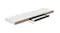 Wall shelf with a metal bracket sliding into the rear channel Wall shelf with a metal bracket sliding into the rear channel