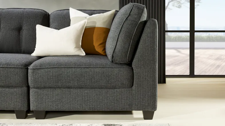 Corro 4 Seater Fabric Corner Lounge Suite - Dark Grey Corro 4 Seater Fabric Corner Lounge Suite - Dark Grey