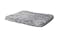 An angled view of a fluffy charcoal-coloured pet bed An angled view of a fluffy charcoal-coloured pet bed