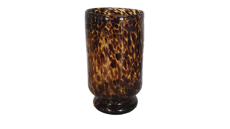 A view of the Lily Tortoiseshell Hurricane Glass Vase A view of the Lily Tortoiseshell Hurricane Glass Vase