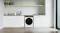 Haier 8kg heat pump dryer in a modern kitchen setting Haier 8kg heat pump dryer in a modern kitchen setting