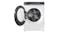 Front view of the Haier 9.5kg washing machine with open door Front view of the Haier 9.5kg washing machine with open door