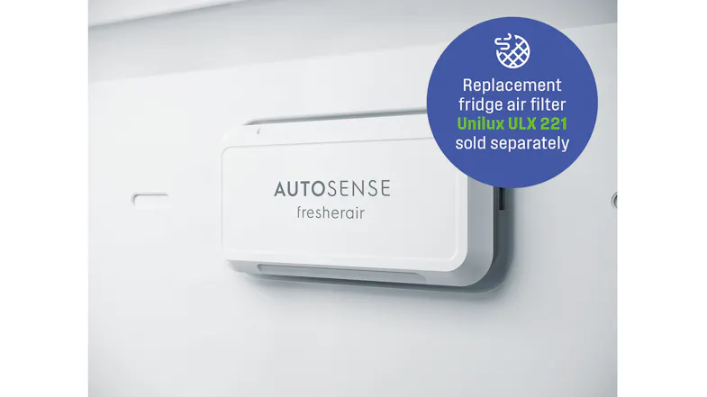 A close-up of the AutoSense FreshAir module, with a label noting that the replacement air filter is sold separately A close-up of the AutoSense FreshAir module, with a label noting that the replacement air filter is sold separately