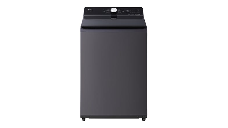 An LG 12kg Top Loader Smart AI Washing Machine in a sleek graphite colour An LG 12kg Top Loader Smart AI Washing Machine in a sleek graphite colour