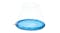 A blue AFP Dog Sprinkler Pad with water spraying upward in an arc A blue AFP Dog Sprinkler Pad with water spraying upward in an arc