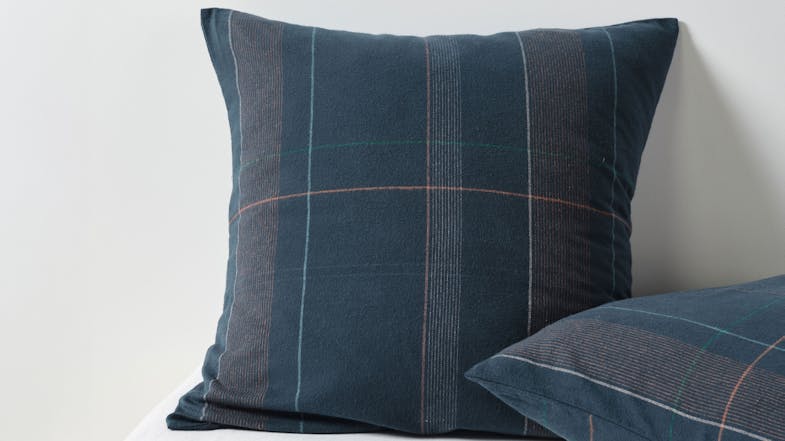 A view of the Douglas Navy European Pillowcase A view of the Douglas Navy European Pillowcase