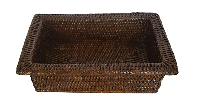 Stanley Memo Brown Rattan Tray in 18cm size Stanley Memo Brown Rattan Tray in 18cm size