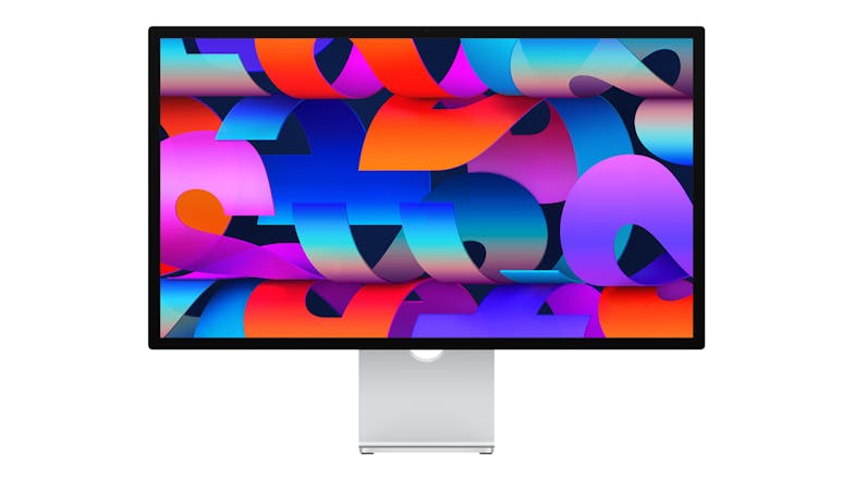 A front view of the Apple 27" Studio Display A front view of the Apple 27" Studio Display