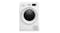 Front view of white Whirlpool 9kg Heat Pump Condenser Dryer with black drum Front view of white Whirlpool 9kg Heat Pump Condenser Dryer with black drum