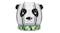 Kids’ trampoline with a panda‑face safety net and bamboo‑patterned base Kids’ trampoline with a panda‑face safety net and bamboo‑patterned base