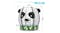 Panda‑themed kids’ trampoline with safety net shown with size measurements Panda‑themed kids’ trampoline with safety net shown with size measurements