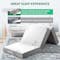 Tri‑fold mattress comparing its 15 cm thickness to a thinner foam mattress for improved comfort Tri‑fold mattress comparing its 15 cm thickness to a thinner foam mattress for improved comfort