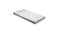 Tri-fold LUXDREAM memory foam mattress laid flat with white bamboo cover and grey patterned sides Tri-fold LUXDREAM memory foam mattress laid flat with white bamboo cover and grey patterned sides