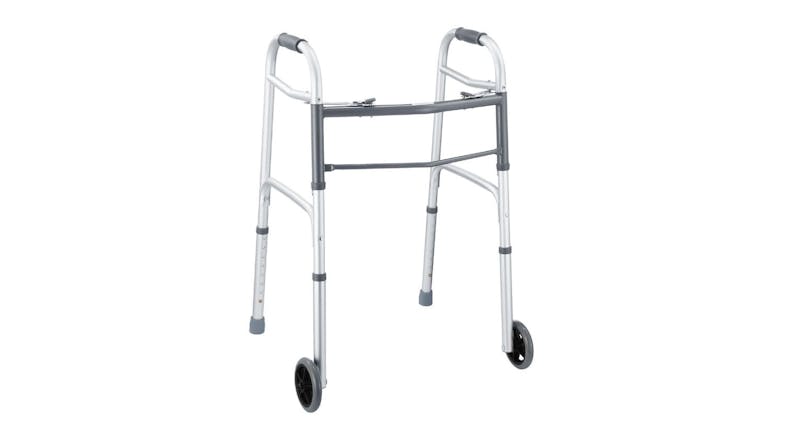 Luxsuite 3-in-1 walker frame with hand grips, front wheels, and adjustable legs for mobility support Luxsuite 3-in-1 walker frame with hand grips, front wheels, and adjustable legs for mobility support