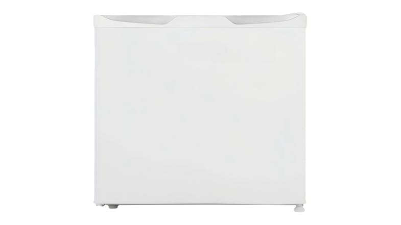 Front view of a Konka 45L Bar Fridge in white, showing its clean, minimalist design Front view of a Konka 45L Bar Fridge in white, showing its clean, minimalist design