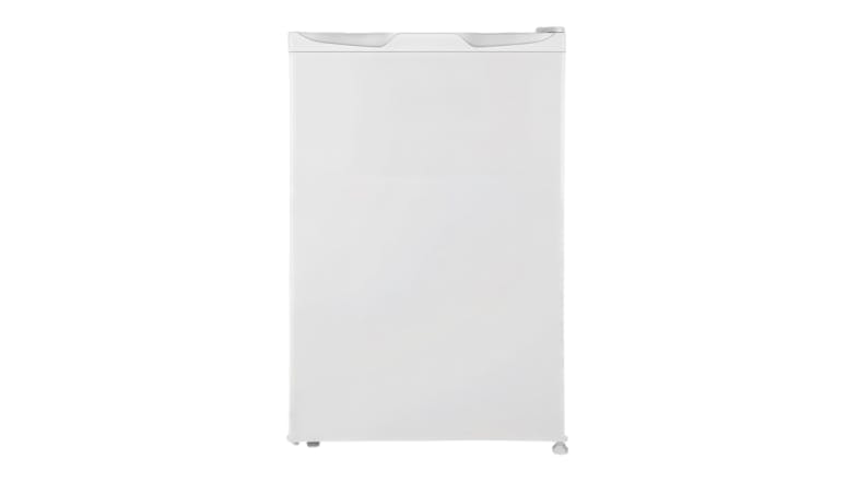 Front view of a Konka 67L Bar Fridge in white, showing its clean, minimalist design Front view of a Konka 67L Bar Fridge in white, showing its clean, minimalist design
