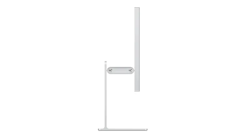 Side profile of the 27" monitor showcasing a slim adjustable stand Side profile of the 27" monitor showcasing a slim adjustable stand